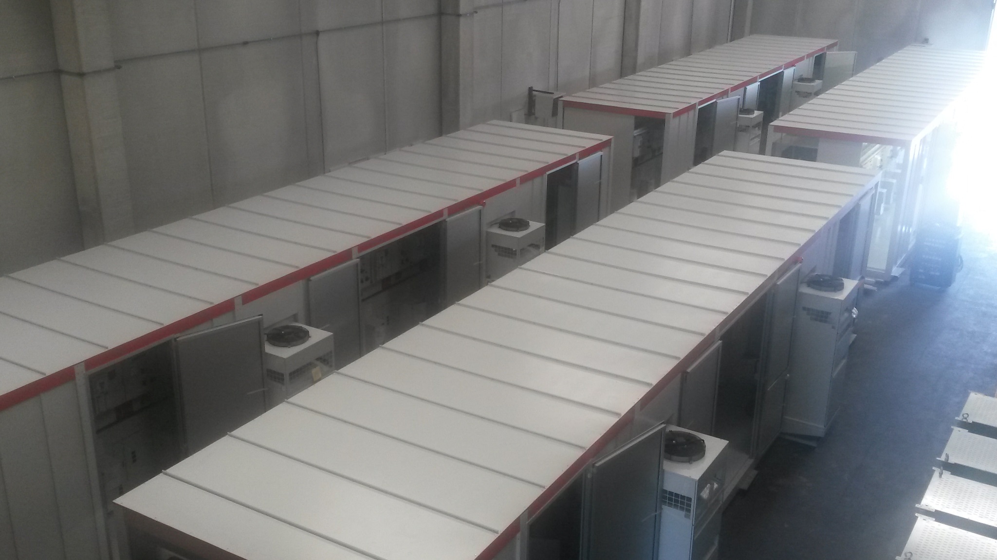 E-house compact substations, containing AIS air-insulated MV medium-voltage switchgear panels for Tunisia, north Africa