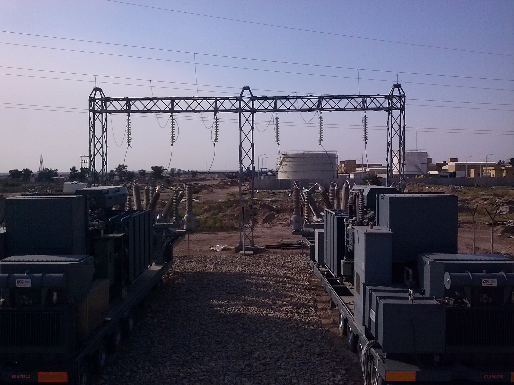 2 sous-stations mobiles 132kV Bassorah Iraq