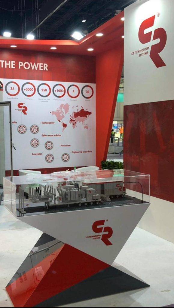 Highlight of our booth with mobile substation model at Middle East Energy 2020