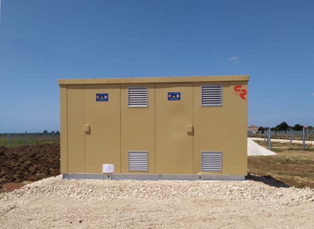 Ehouse cabine di trasformazione per il parco fotovoltaico di Pontinia, Latina Italia