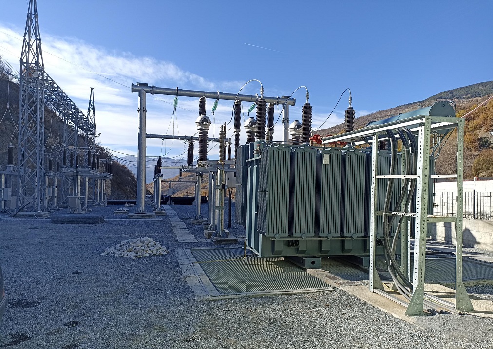 Electrical substation Albania power transformer
