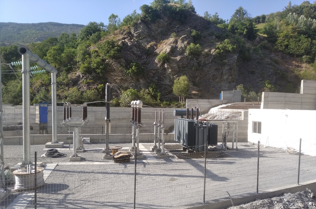 Electrical substation Albania power transformer