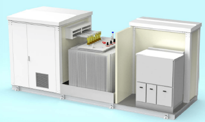 cabina skid con inverter distribuito