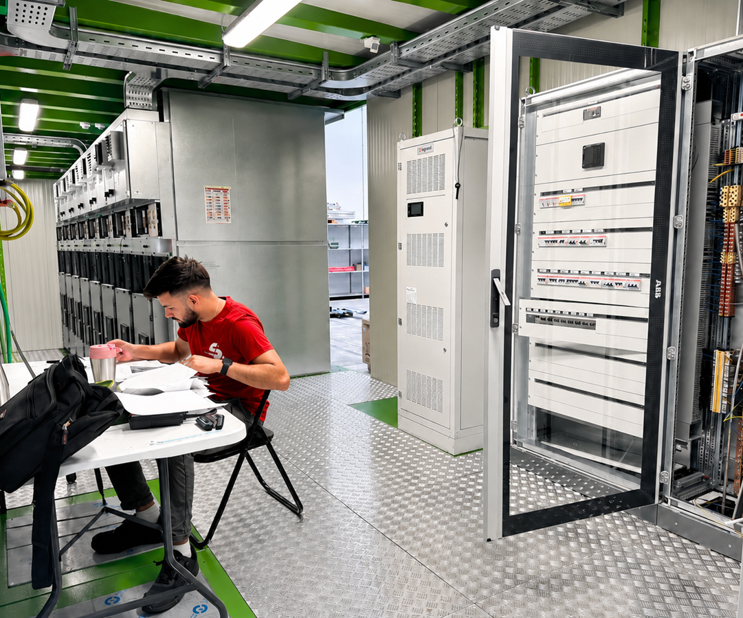 fat test on our control room equipped with LV panels